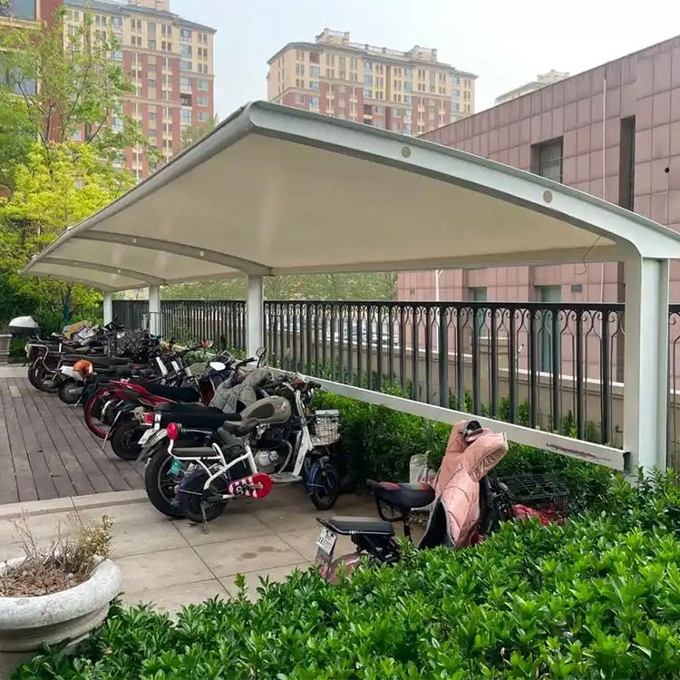 海北膜结构电动车棚